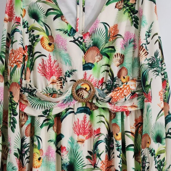 Boston Proper Long Sleeve Maxi Dress Women's Size 16 V-Neck Empire Waist - Picture 5 of 7